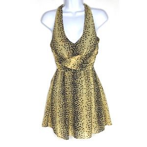 Guess Leopard Mini Halter Summer Dress